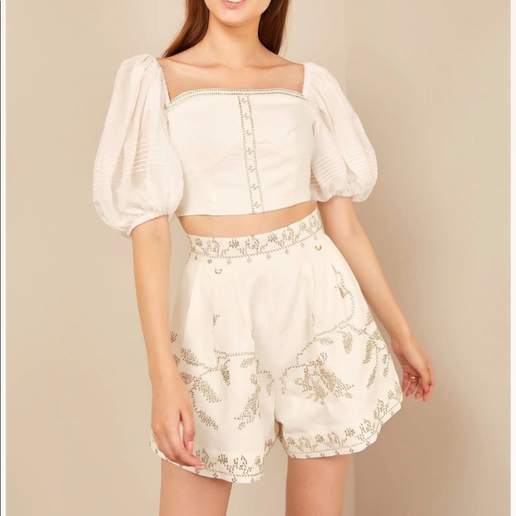 Redpolaris Crop Top with Shorts Set Rare Size 38 S NWOT - Picture 6 of 14